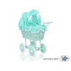 Landau en Osier Bébé Jouet Menthe