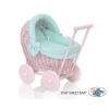 Landau en Osier Bébé Jouet Menthe Rose