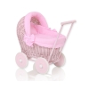 Landau en Osier Bébé Jouet Rose Rose