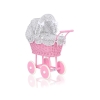 Landau en Osier pour Poupée  Rose