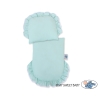 Landau en Rotin pour Poupée avec Textile Menthe Gris