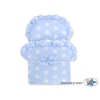Landau en Rotin pour Poupée avec Textile Rose Poussiéreux