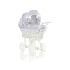 Landau Poupée en Osier Blanc Gris à Pois