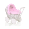 Landau Poupée en Osier Rose
