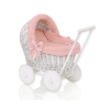 Landau Poupée en Osier Rose Poussiéreux