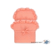 Landau Poupée en Rotin à Pois Rose Poudré Pêche