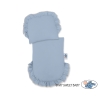 Landau Poussette de Poupée en Osier Gris Bleu Pastel