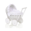 Landau-poussette pour Poupée en Osier Blanc