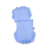 Landau-poussette pour Poupée en Osier Blanc Bleu à Pois