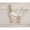 Licol avec Fourrure Blanche pour Cheval Bâton A3 Beige