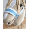 Licol avec Fourrure Blanche pour Cheval Bâton A3 Bleu Clair