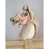 Licol avec Fourrure Blanche pour Cheval Bâton A3 Orange