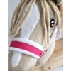 Licol avec Fourrure Blanche pour Cheval Bâton A3 Rose Foncé