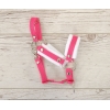 Licol avec Fourrure Blanche pour Cheval Bâton A3 Rose Foncé