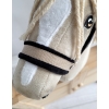 Licol avec Fourrure Noire pour Cheval  Bâton  A3 Beige