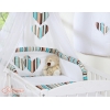 Linge de Lit Bébé Parure 11 pcs avec Ciel Brun Rayures