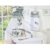 Linge de Lit Bébé Parure 11 pcs avec Ciel Brun Rayures