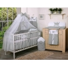 Linge de Lit Bébé Parure 11 pcs avec Moustiquaire Gris Prince / Princess