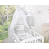 Linge de Lit Bébé Parure 11 pcs avec Moustiquaire Gris Prince / Princess