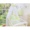 Linge de Lit Bébé Parure 11 pcs avec Moustiquaire Vert Prince / Princess