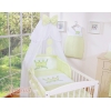 Linge de Lit Bébé Parure 11 pcs avec Moustiquaire Vert Prince / Princess