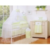 Linge de Lit Bébé Parure 11 pcs avec Moustiquaire Vert Prince / Princess
