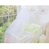 Linge de Lit Bébé Parure 11 pcs avec Moustiquaire Vert Prince / Princess
