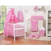 Linge de Lit Bébé Parure 11 pcs  Ciel Rose à Carreaux pour Fille