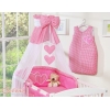 Linge de Lit Bébé Parure 11 pcs  Ciel Rose à Carreaux pour Fille