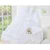 Linge de Lit Bébé Parure 11 pcs  Moustiquaire Blanc Cœurs
