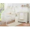Linge de Lit Bébé Parure 11 pcs  Moustiquaire Crème Cœurs