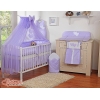 Linge de Lit Bébé Parure 11 pcs  Moustiquaire Lila Cœurs