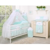 Linge de Lit Bébé Parure 11 pcs Moustiquaire Menthe Prince / Princess
