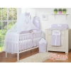 Linge de Lit Bébé Parure 11 pcs  Moustiquaire Rose Floraison Cœurs