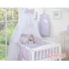 Linge de Lit Bébé Parure 11 pcs  Moustiquaire Rose Floraison Cœurs