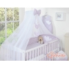 Linge de Lit Bébé Parure 11 pcs  Moustiquaire Rose Floraison Cœurs