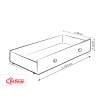 Lit à Barreaux avec Tiroir 60x120 cm Maxi étoiles