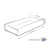 Lit avec Tiroir pour Bébé 60x120 cm Lorenzo Standard Crème Blanc