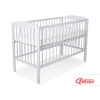 Lit Bébé à Barreaux 120x60 cm Gris