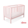 Lit Bébé à Barreaux 120x60 cm Rose Poudré