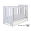 Lit Bébé a Barreaux 60x120 cm avec Tiroir Lorenzo Standard