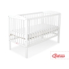 Lit Bebe a Barreaux 60x120 cm Blanc Cœurs