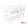 Lit Bebe a Barreaux 60x120 cm Blanc Cœurs