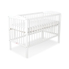 Lit Bebe a Barreaux 60x120 cm Blanc Cœurs
