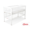 Lit Bebe a Barreaux 60x120 cm Blanc Cœurs