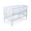 Lit Bebe a Barreaux 60x120 cm Bleu Cœurs