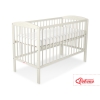 Lit Bébé à Barreaux 60x120 cm Crème Cœurs