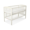 Lit Bébé à Barreaux 60x120 cm Crème Cœurs