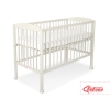 Lit Bébé à Barreaux 60x120 cm Crème Cœurs