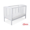 Lit Bébé à Barreaux 60x120 cm Gris Cœurs
